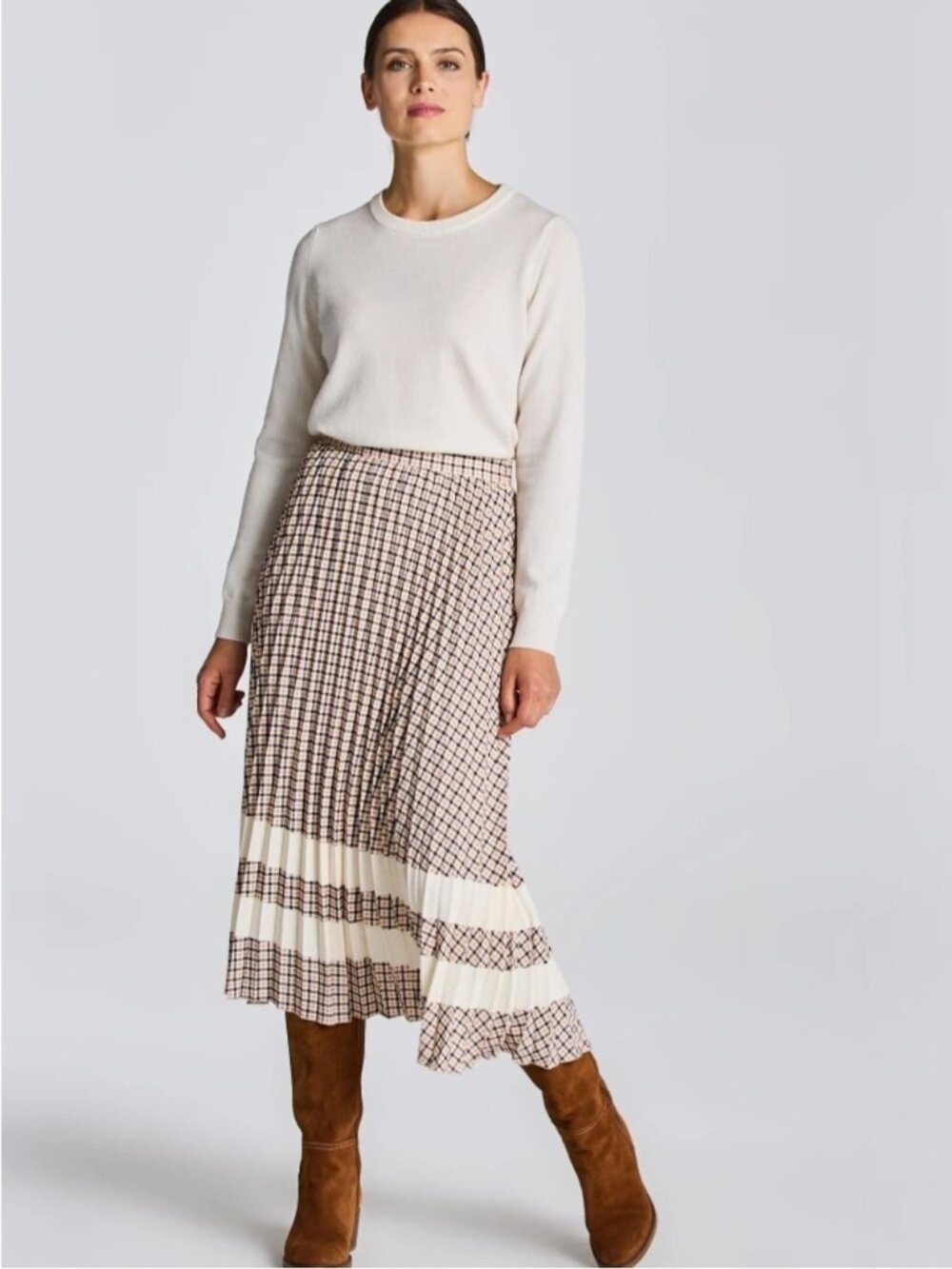 Gant D1 Check Pleated Skirt
